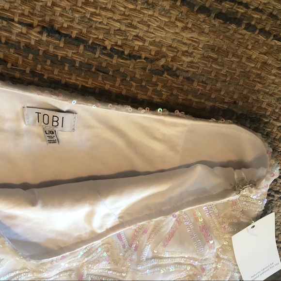 White Sequin Skirt - Picture 4 of 4